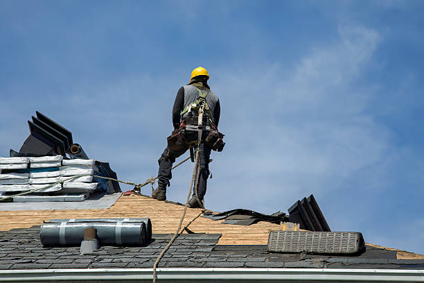 Professional Roofing technician working in Plympton, MA